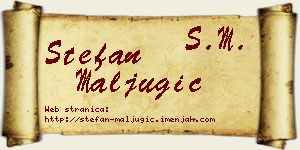 Stefan Maljugić vizit kartica